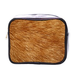 Light Brown Fur Mini Toiletries Bags by trendistuff