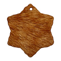 Light Brown Fur Snowflake Ornament (2-side) by trendistuff