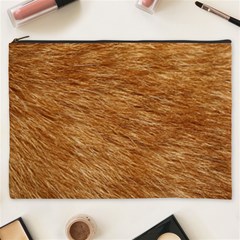 Light Brown Fur Cosmetic Bag (xxxl)  by trendistuff