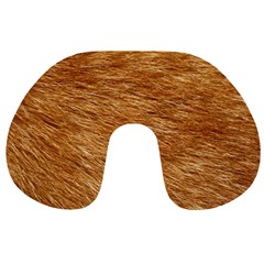 Light Brown Fur Travel Neck Pillows by trendistuff