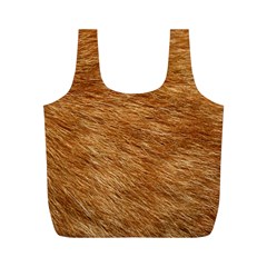 Light Brown Fur Full Print Recycle Bags (m)  by trendistuff