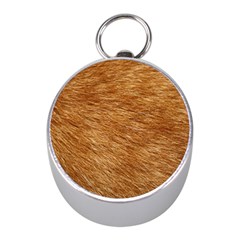 Light Brown Fur Mini Silver Compasses by trendistuff