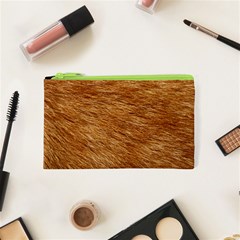 Light Brown Fur Cosmetic Bag (xs) by trendistuff