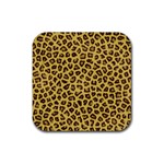 LEOPARD FUR Rubber Coaster (Square) 