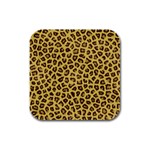 LEOPARD FUR Rubber Square Coaster (4 pack) 