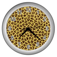 Leopard Fur Wall Clocks (silver)  by trendistuff