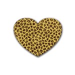 LEOPARD FUR Heart Coaster (4 pack)  Front