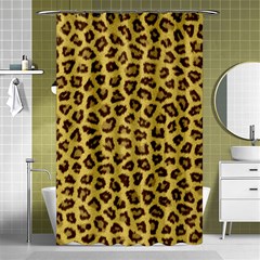 Leopard Fur Shower Curtain 48  X 72  (small)  by trendistuff