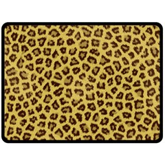 Leopard Fur Double Sided Fleece Blanket (large)  by trendistuff