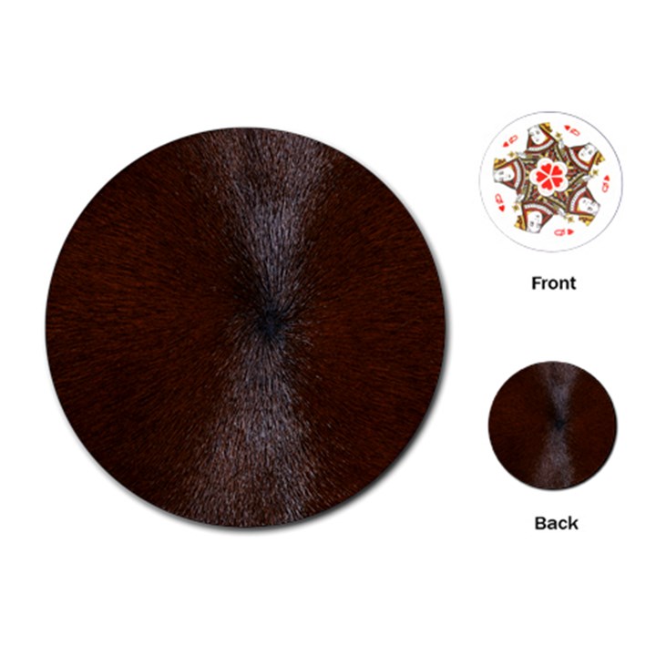 HORSE FUR Playing Cards (Round) 