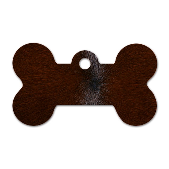 HORSE FUR Dog Tag Bone (Two Sides)