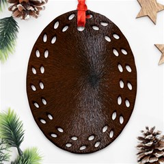 HORSE FUR Oval Filigree Ornament (2-Side) 