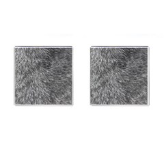 Grey Wolf Fur Cufflinks (square) by trendistuff