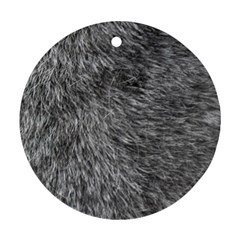 Grey Wolf Fur Round Ornament (two Sides)  by trendistuff