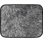 GREY WOLF FUR Fleece Blanket (Mini) 35 x27  Blanket