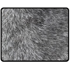 Grey Wolf Fur Fleece Blanket (medium)  by trendistuff