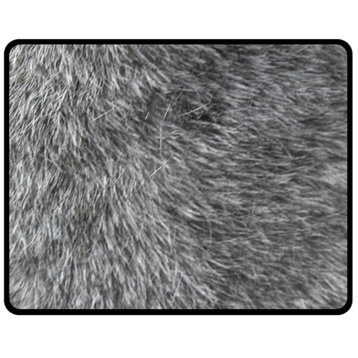 GREY WOLF FUR Fleece Blanket (Medium) 