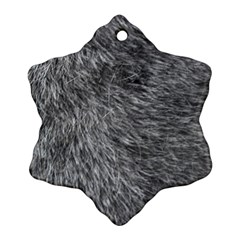 Grey Wolf Fur Snowflake Ornament (2-side) by trendistuff