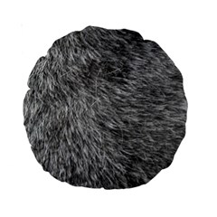 Grey Wolf Fur Standard 15  Premium Round Cushions by trendistuff