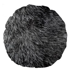 Grey Wolf Fur Large 18  Premium Round Cushions by trendistuff