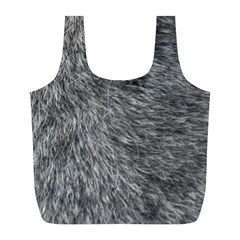 Grey Wolf Fur Full Print Recycle Bags (l)  by trendistuff