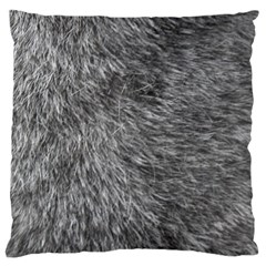 Grey Wolf Fur Standard Flano Cushion Cases (one Side)  by trendistuff