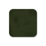 GREEN REPTILE SKIN Rubber Square Coaster (4 pack)  Front