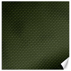 Green Reptile Skin Canvas 16  X 16   by trendistuff