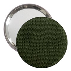 Green Reptile Skin 3  Handbag Mirrors by trendistuff