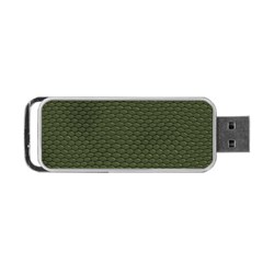 Green Reptile Skin Portable Usb Flash (two Sides) by trendistuff