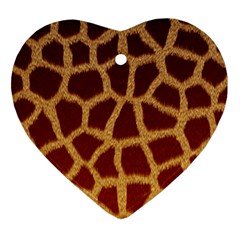 GIRAFFE HIDE Ornament (Heart) 