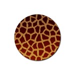 GIRAFFE HIDE Rubber Round Coaster (4 pack)  Front