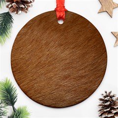 Dog Fur Round Ornament (two Sides)  by trendistuff