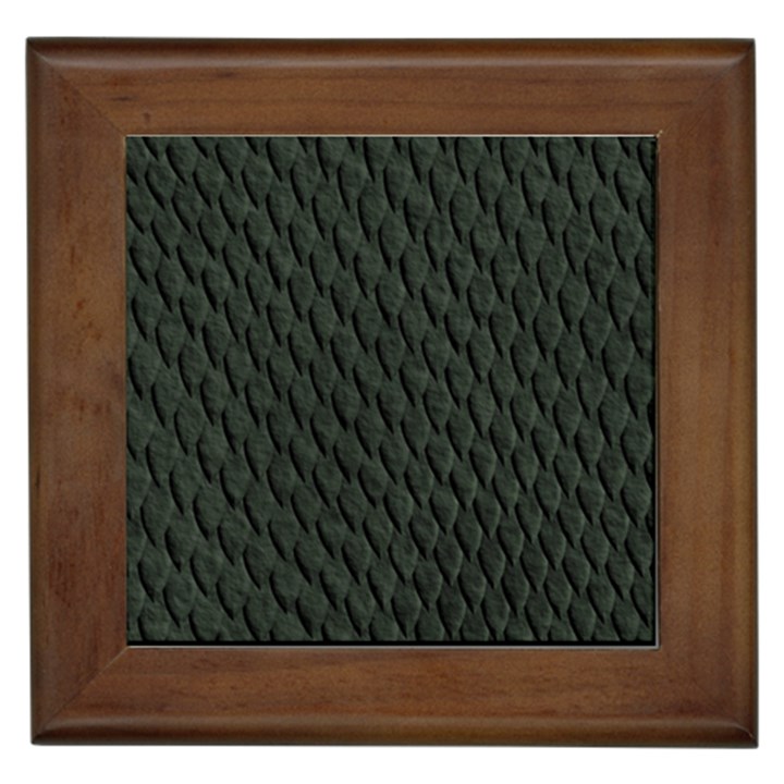 DARK GREEN SCALES Framed Tiles