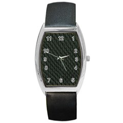 Dark Green Scales Barrel Metal Watches by trendistuff