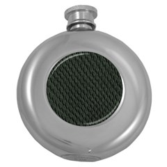 Dark Green Scales Round Hip Flask (5 Oz) by trendistuff