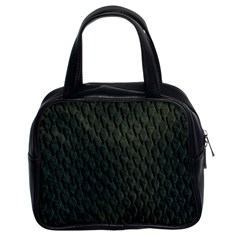 Dark Green Scales Classic Handbags (2 Sides) by trendistuff