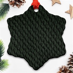 Dark Green Scales Ornament (snowflake)  by trendistuff