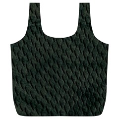 Dark Green Scales Full Print Recycle Bags (l)  by trendistuff