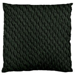 Dark Green Scales Large Flano Cushion Cases (one Side)  by trendistuff