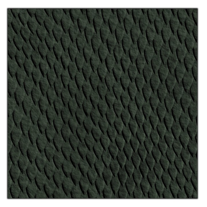 DARK GREEN SCALES Large Satin Scarf (Square)