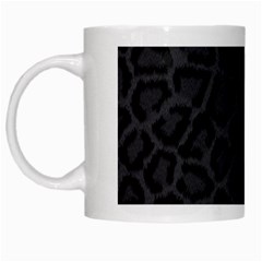 Black Leopard Print White Mugs by trendistuff