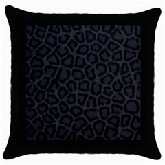 Black Leopard Print Throw Pillow Cases (black) by trendistuff