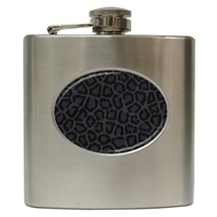 Black Leopard Print Hip Flask (6 Oz) by trendistuff