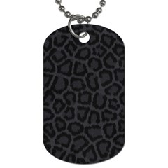 Black Leopard Print Dog Tag (two Sides) by trendistuff