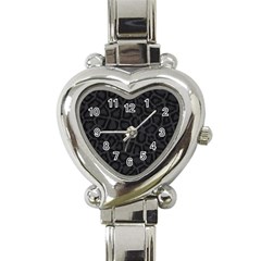 Black Leopard Print Heart Italian Charm Watch by trendistuff