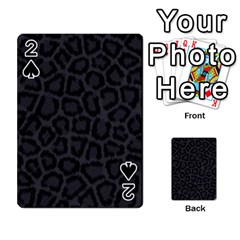 Black Leopard Print Playing Cards 54 Designs  by trendistuff