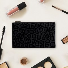 Black Leopard Print Cosmetic Bag (small)  by trendistuff