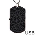 BLACK LEOPARD PRINT Dog Tag USB Flash (Two Sides)  Front