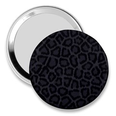 Black Leopard Print 3  Handbag Mirrors by trendistuff